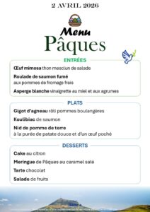 Affiche du menu de Pâques du 02 avril 2026